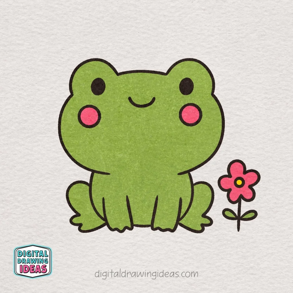 how to draw a frog - frog drawing
