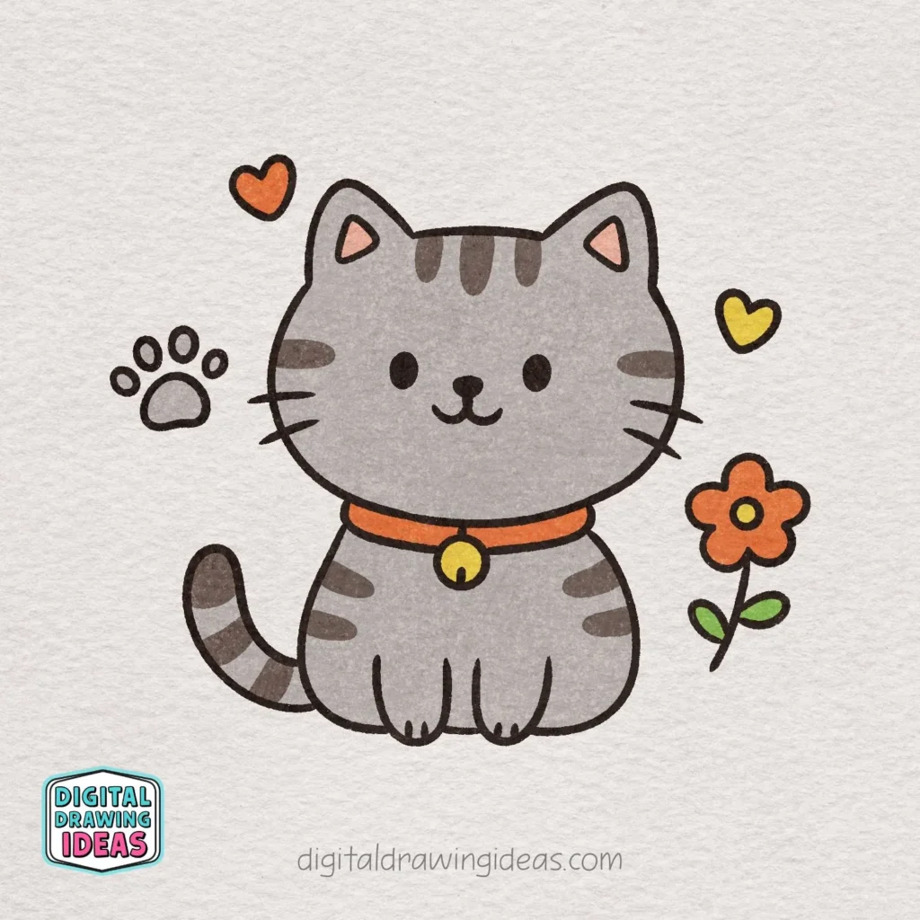how to draw cat - cat drawing idea
