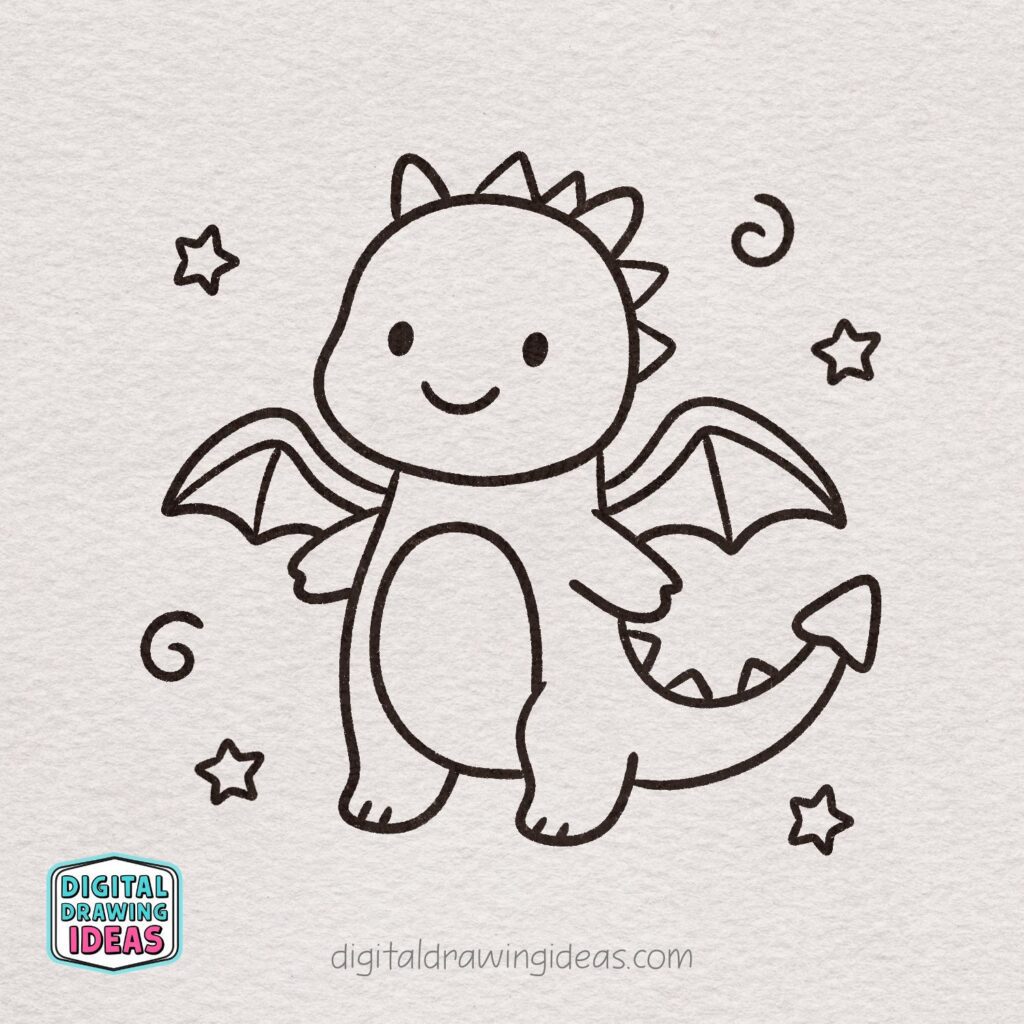 How to Draw a Dragon - Digital Drawing Ideas