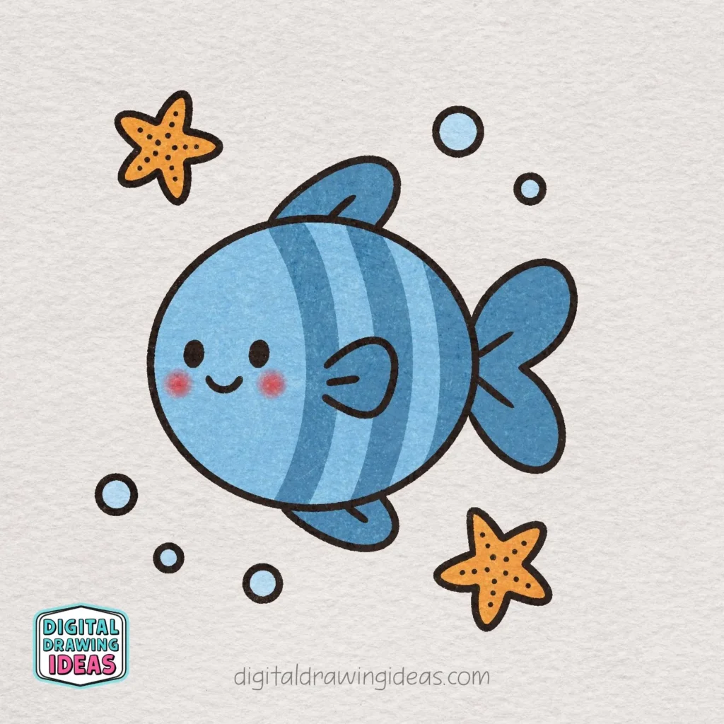 how to draw a fish - fish drawing tutorial
