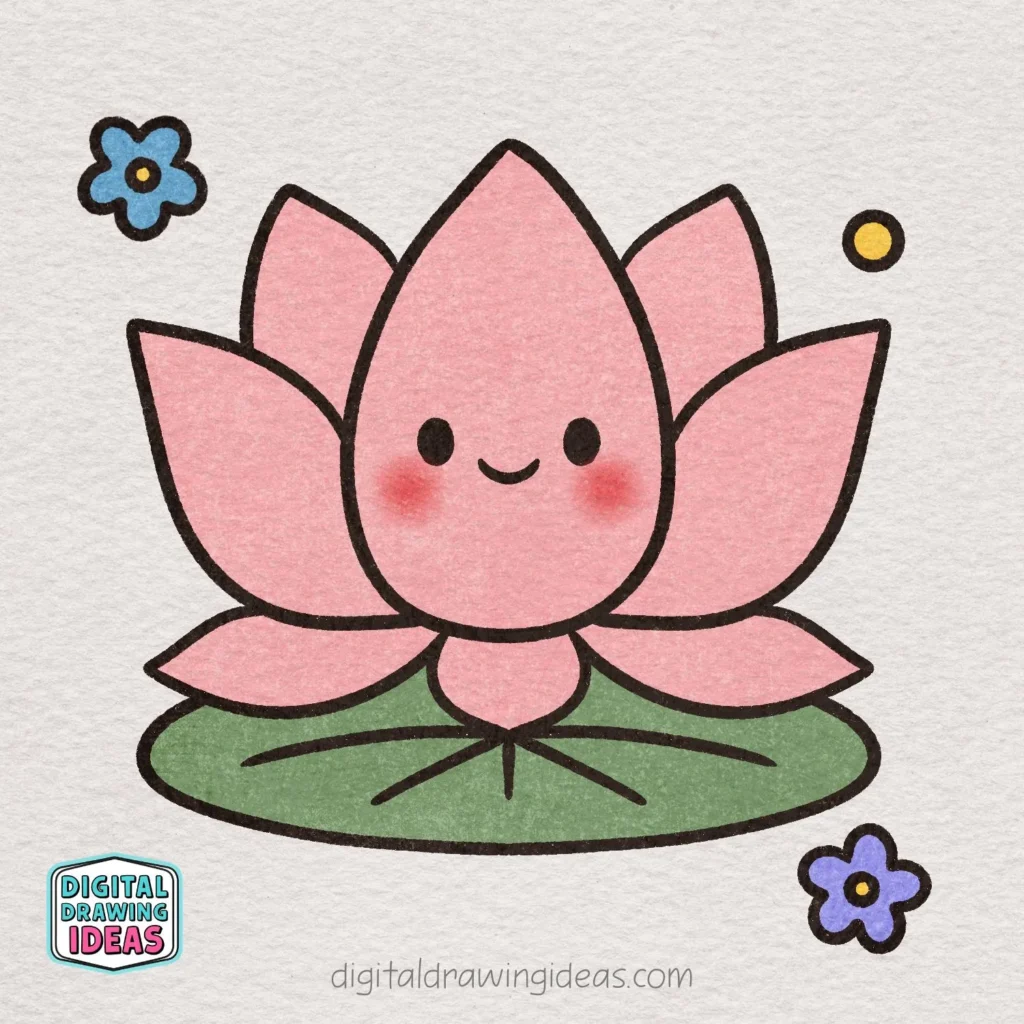 how to draw a lotus flower