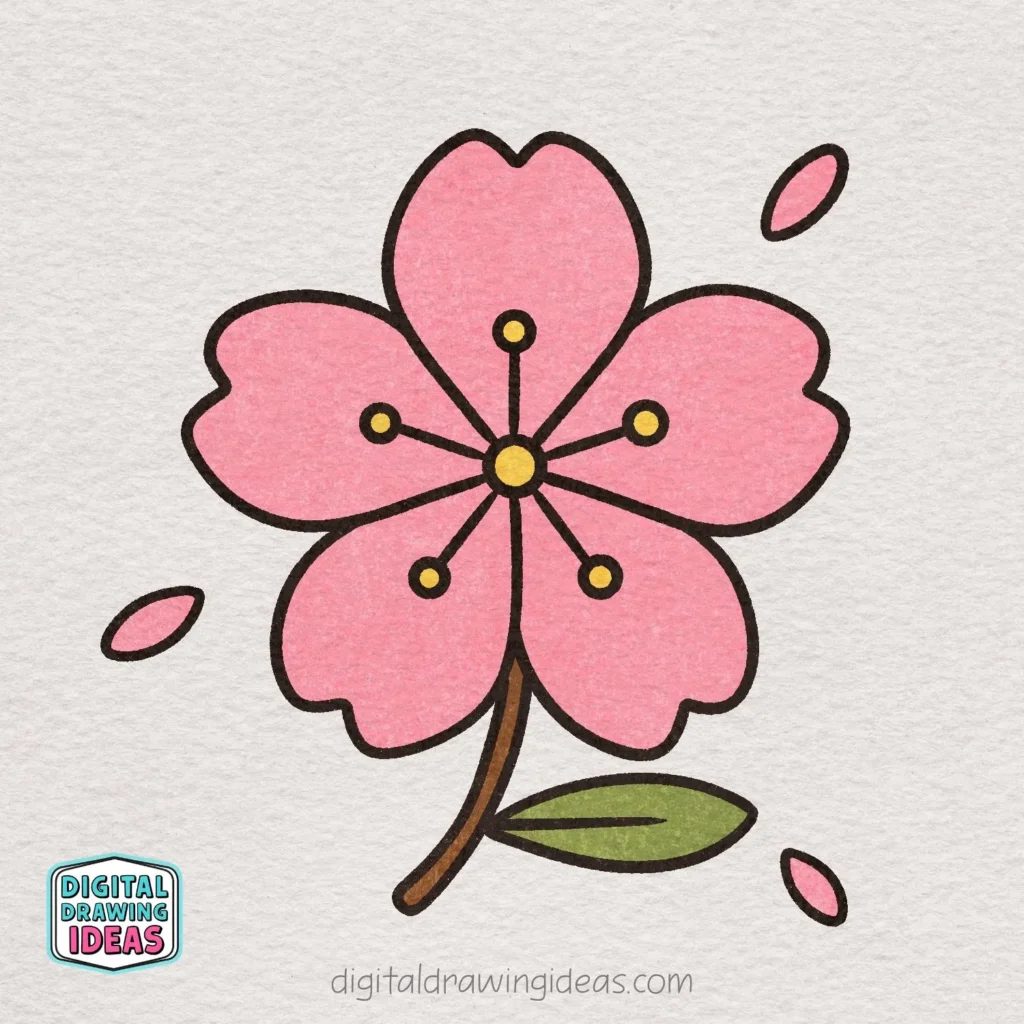 how to draw a sakura flower - sakura drawing