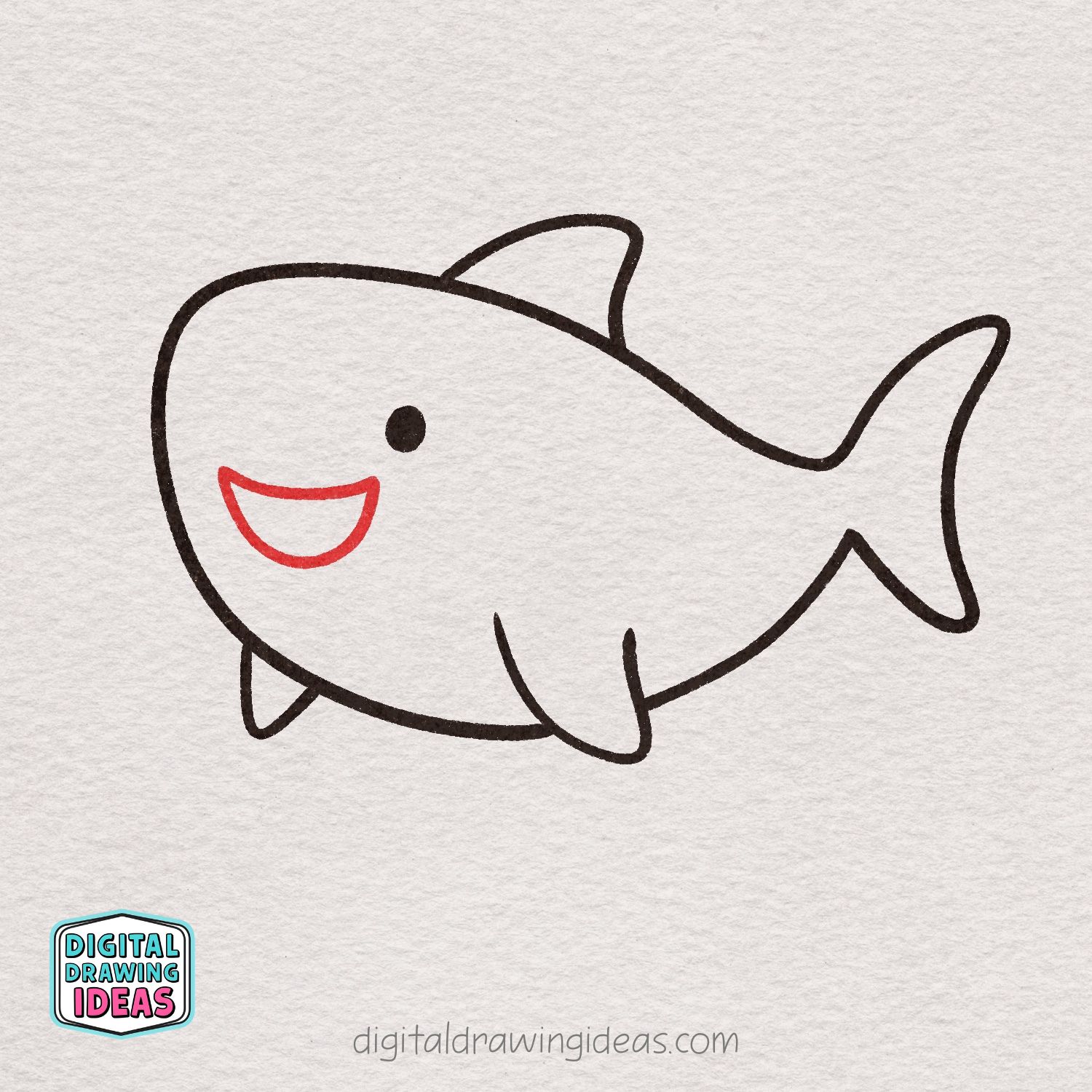 How to Draw a Shark - Digital Drawing Ideas