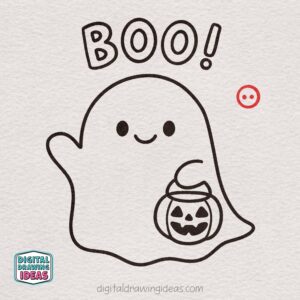 How to Draw a Ghost - Digital Drawing Ideas