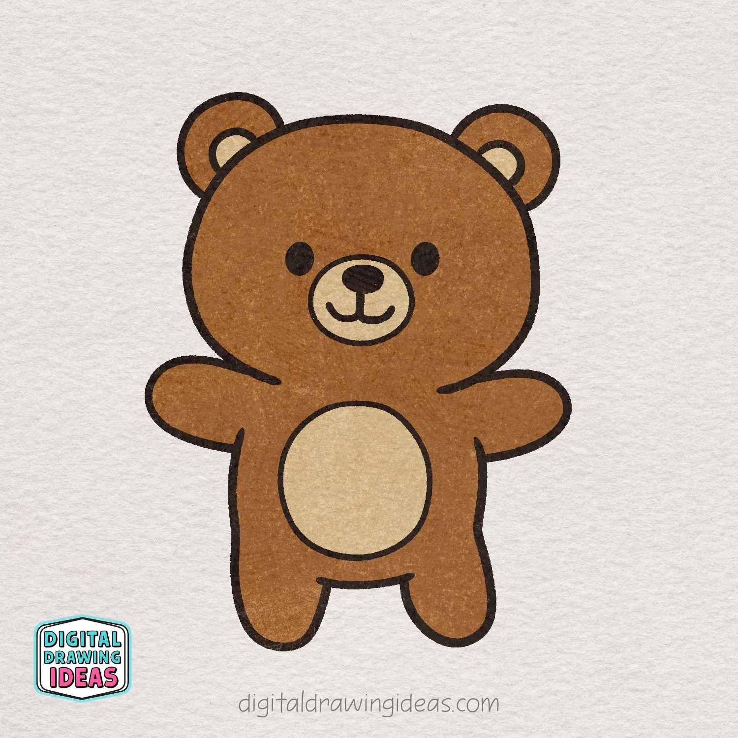 How To Draw A Cute Teddy Bear Step By Step The Drawing Of Cute Teddy