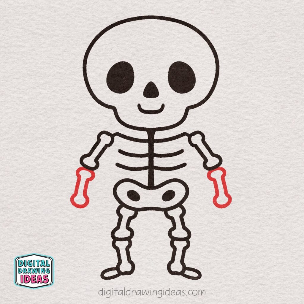 how to draw a skeleton - cute skeleton drawing