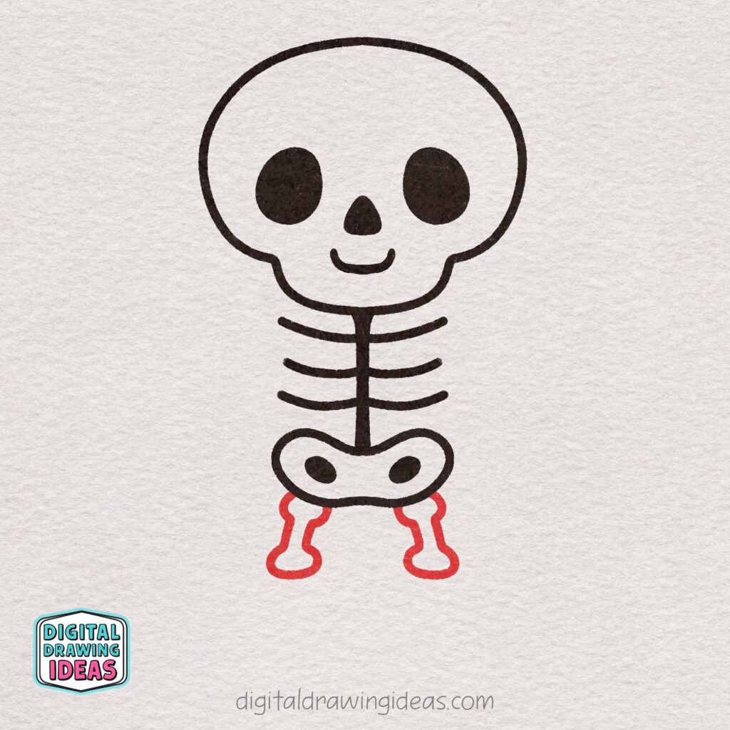 how to draw a skeleton - cute skeleton drawing