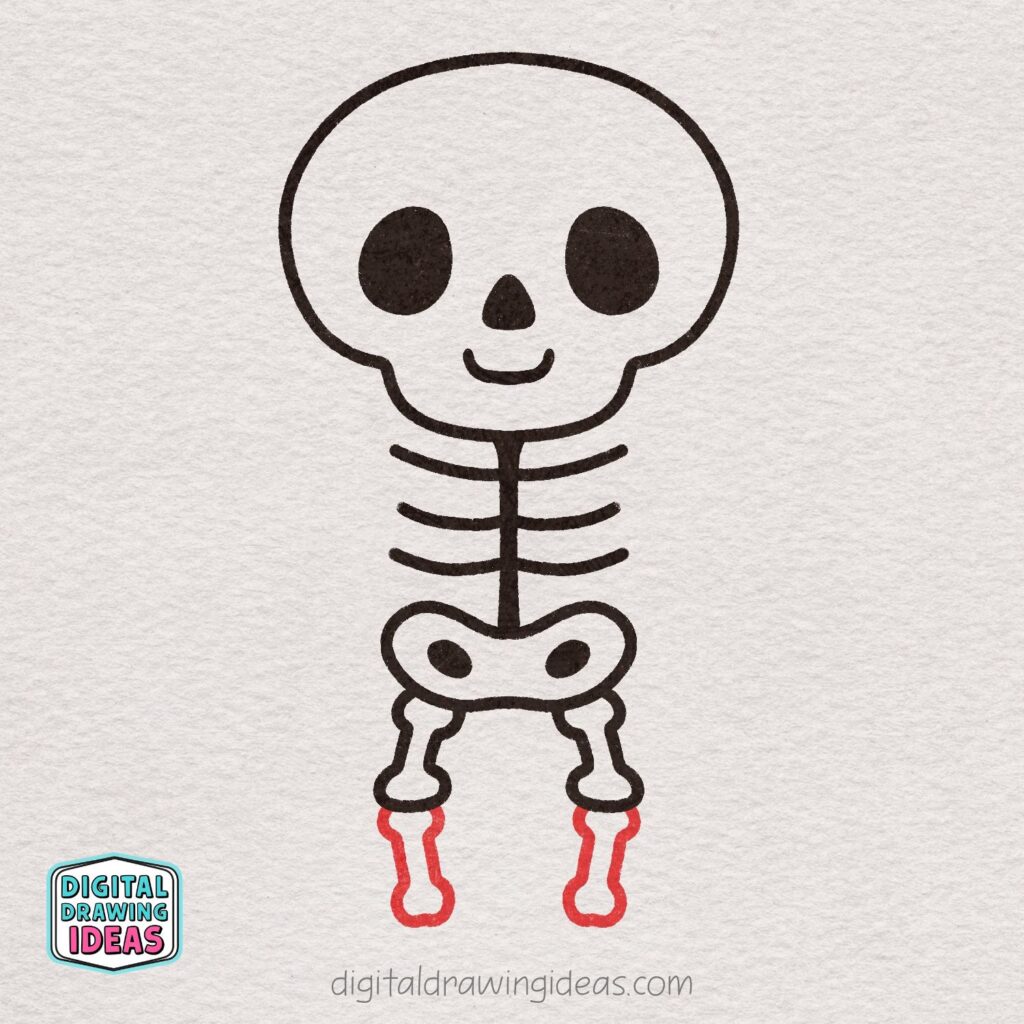 how to draw a skeleton - cute skeleton drawing