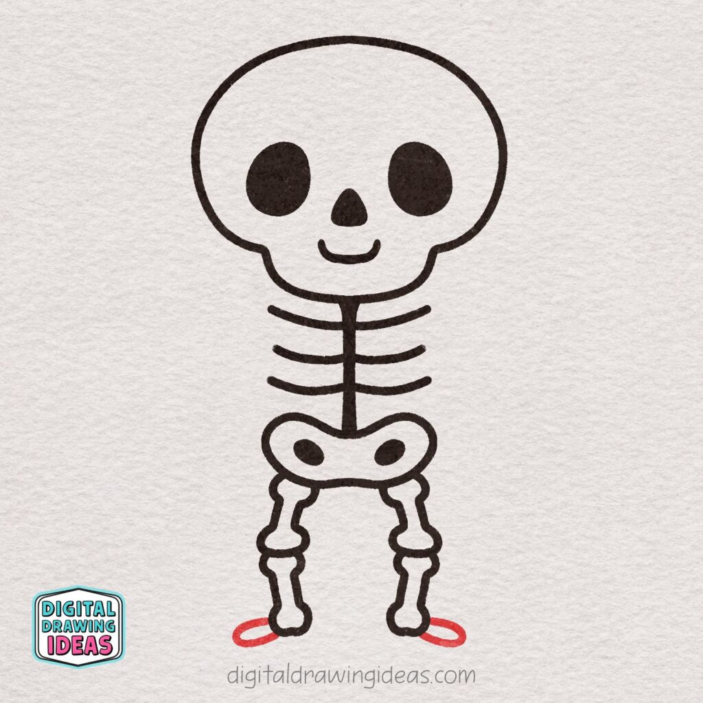 how to draw a skeleton - cute skeleton drawing