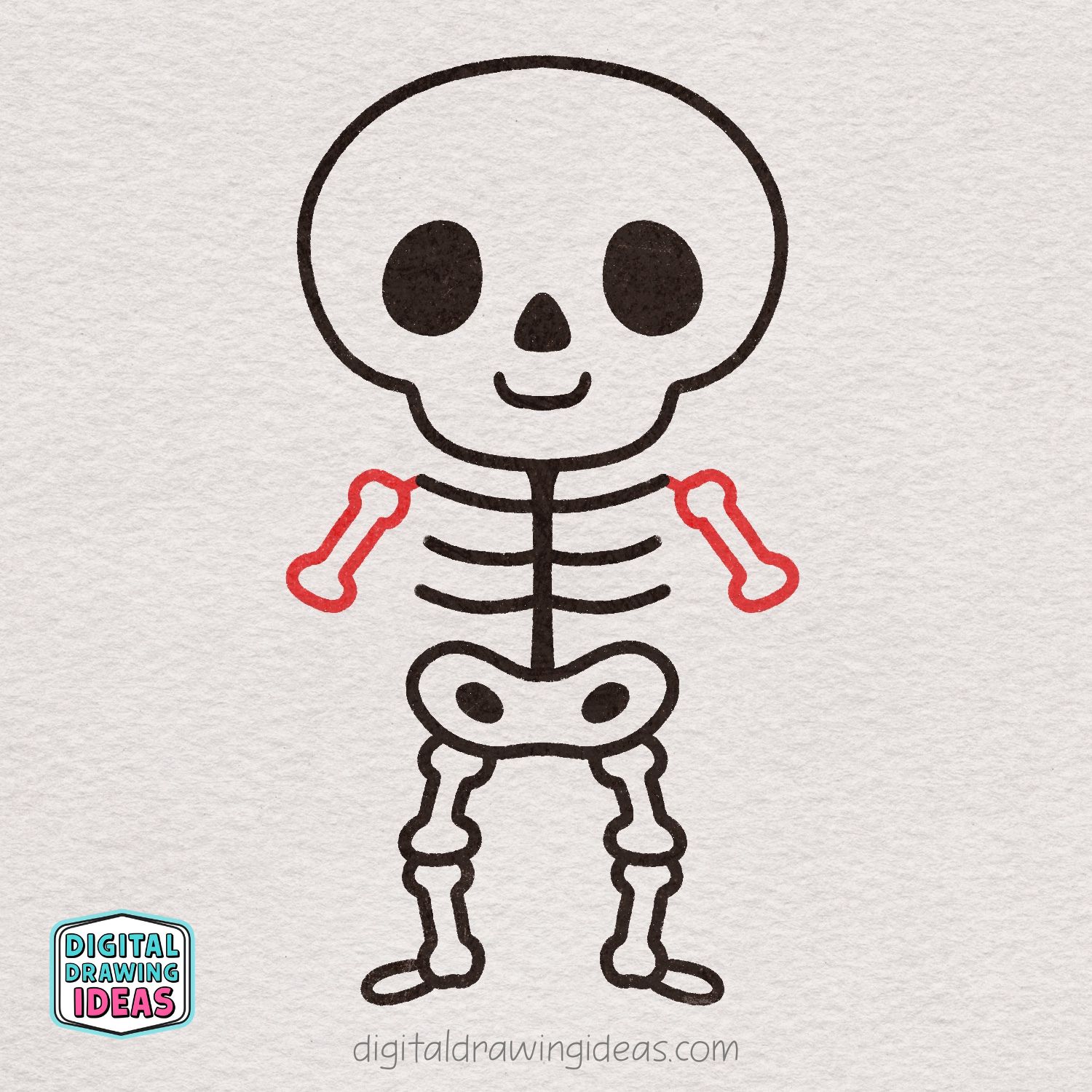 How to Draw a Skeleton - Digital Drawing Ideas