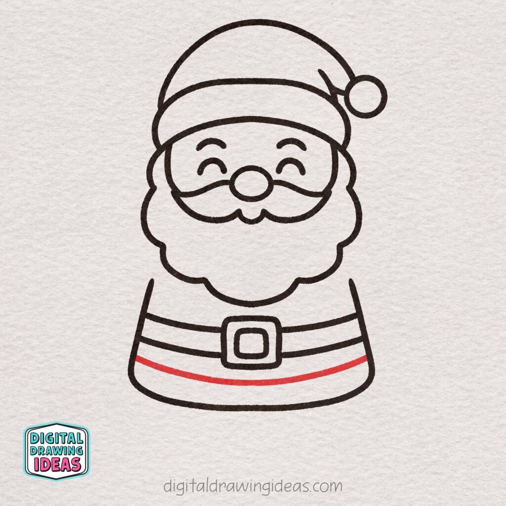 how to draw santa claus - cute santa claus drawing tutorial