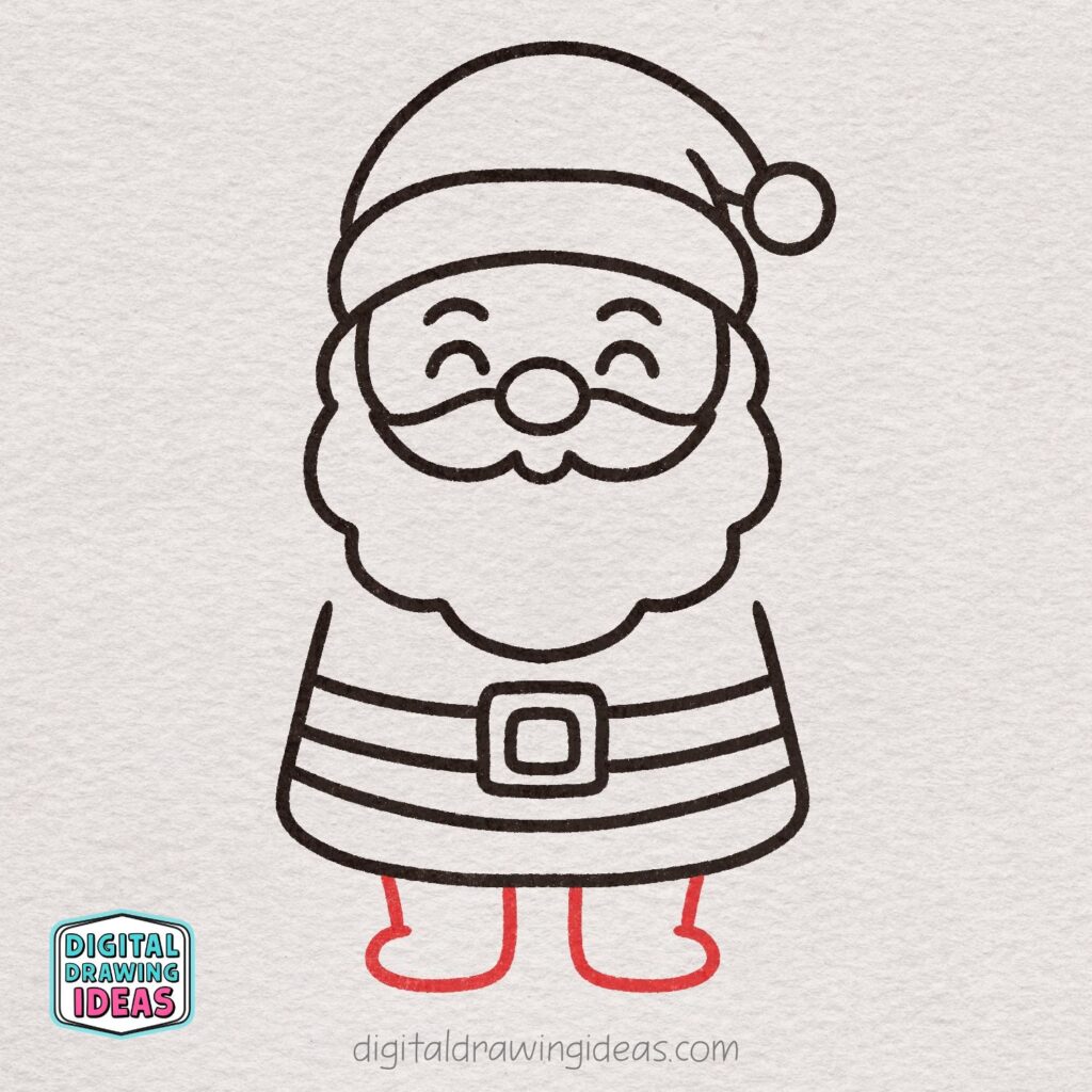 how to draw santa claus - cute santa claus drawing tutorial