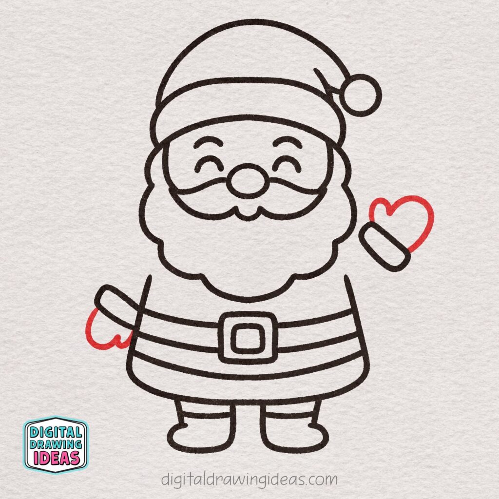 how to draw santa claus - cute santa claus drawing tutorial