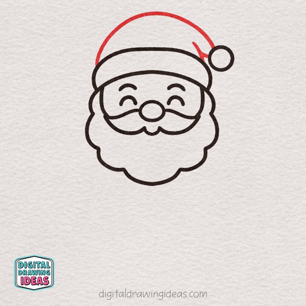 how to draw santa claus - cute santa claus drawing tutorial