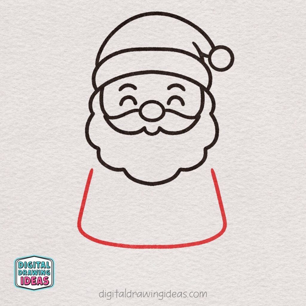 how to draw santa claus - cute santa claus drawing tutorial