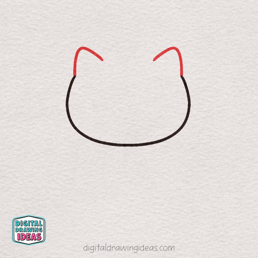 how to draw a Christmas cat - cute christmas cat drawing tutorial