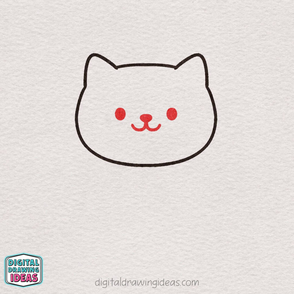 how to draw a Christmas cat - cute christmas cat drawing tutorial