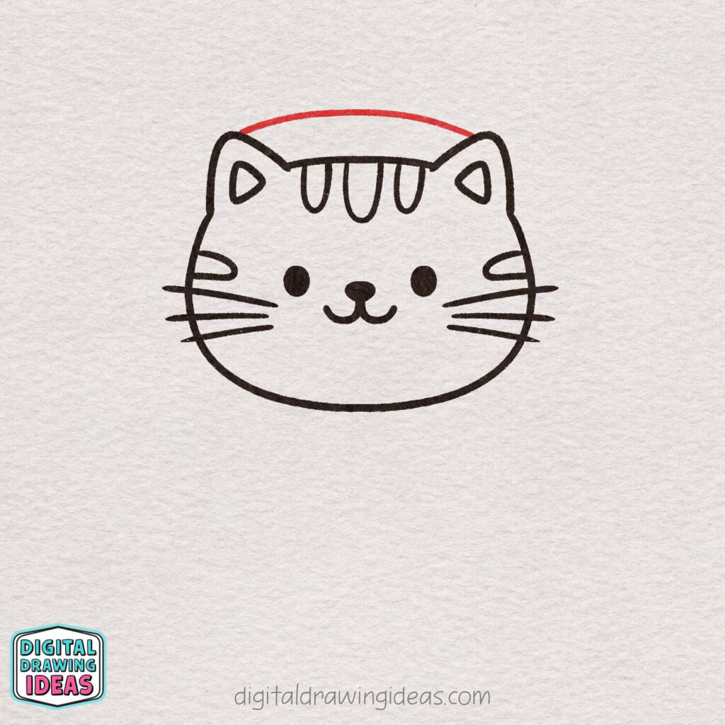 how to draw a Christmas cat - cute christmas cat drawing tutorial
