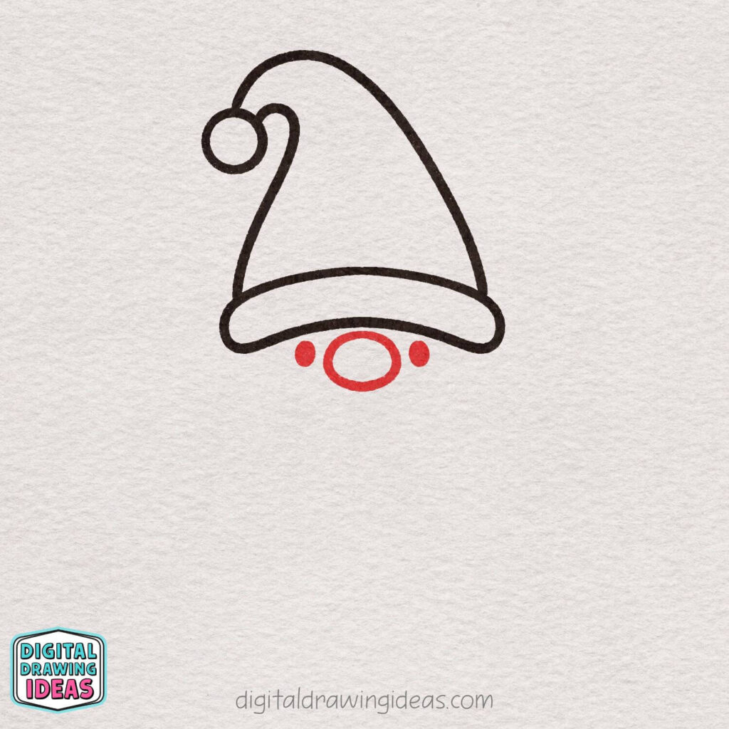 how to draw a christmas gnome - christmas gnome drawing tutorial