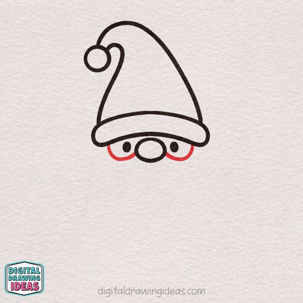 how to draw a christmas gnome - christmas gnome drawing tutorial