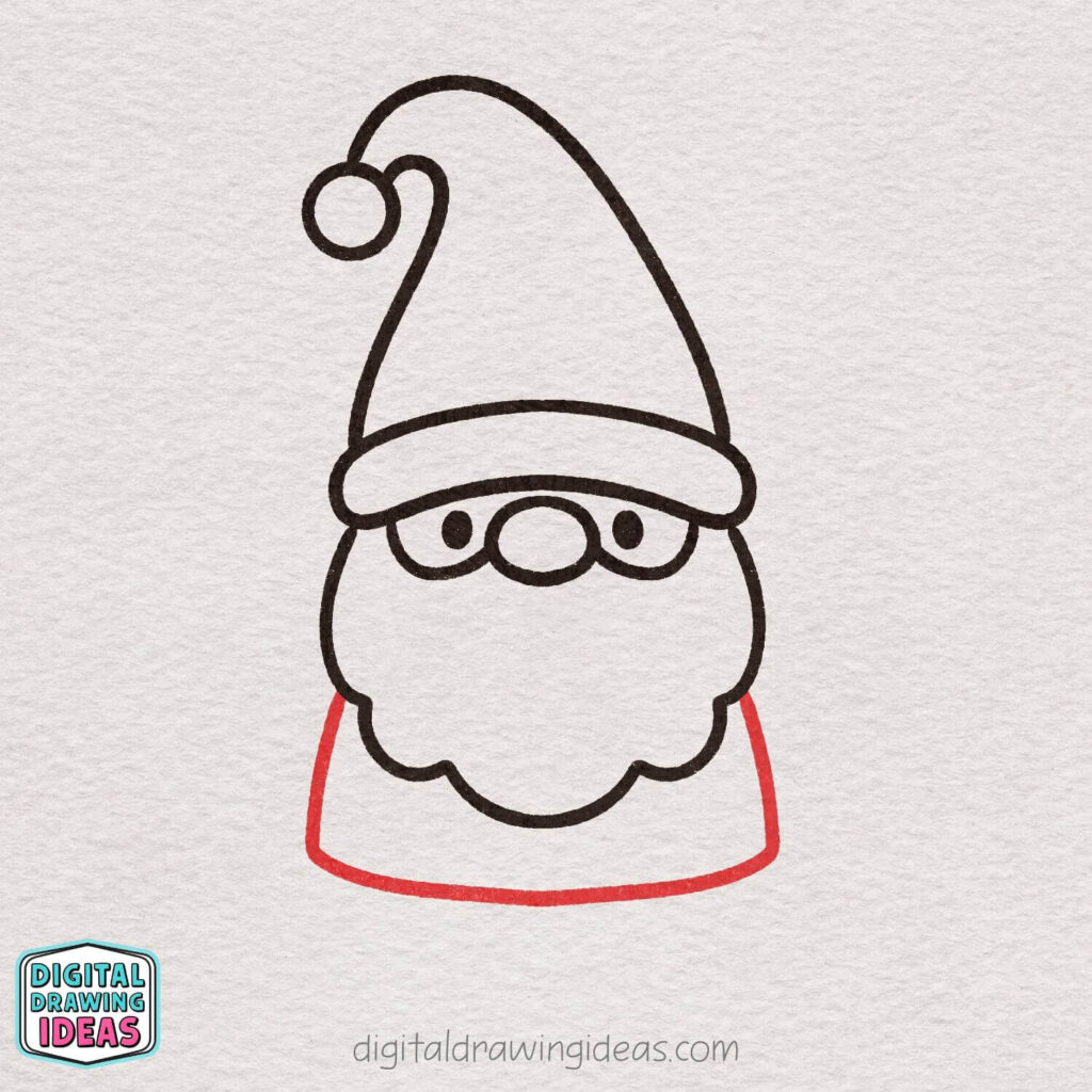 how to draw a christmas gnome - christmas gnome drawing tutorial