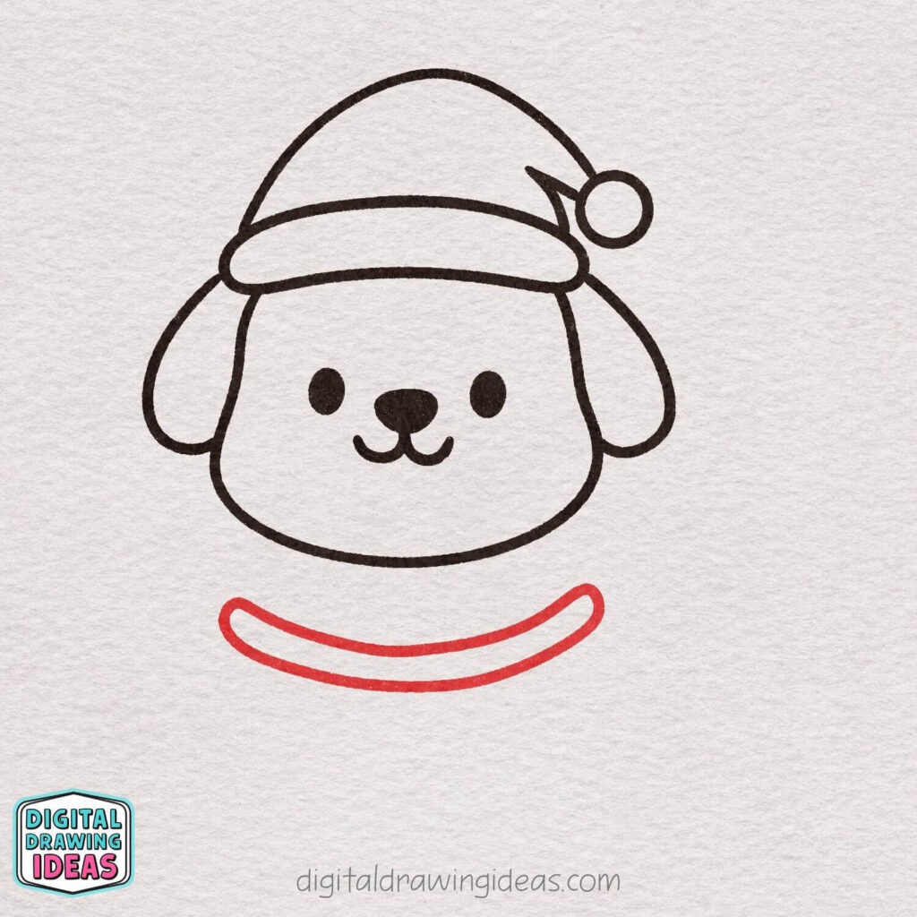 how to draw a christmas puppy - cute christmas puppy drawing tutorial