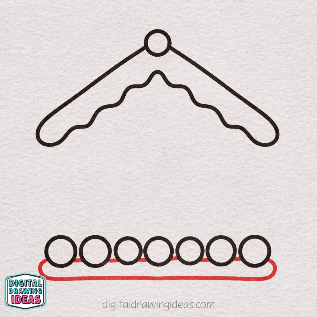 how to draw a gingerbread house - easy gingerbread house drawing