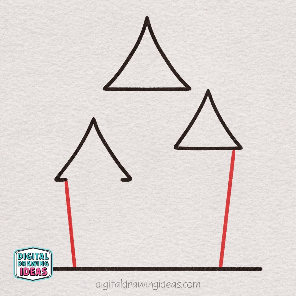 how to draw a haunted house - easy haunted house drawing tutorial