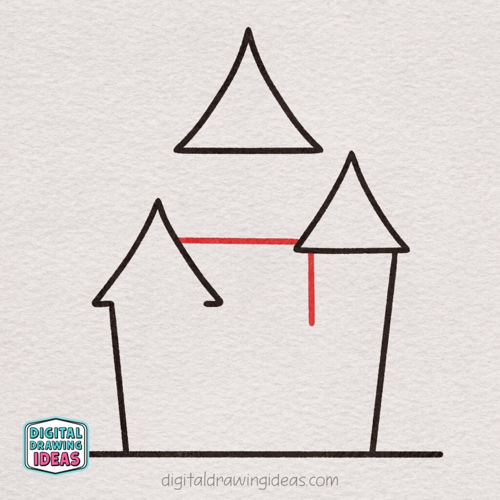 how to draw a haunted house - easy haunted house drawing tutorial