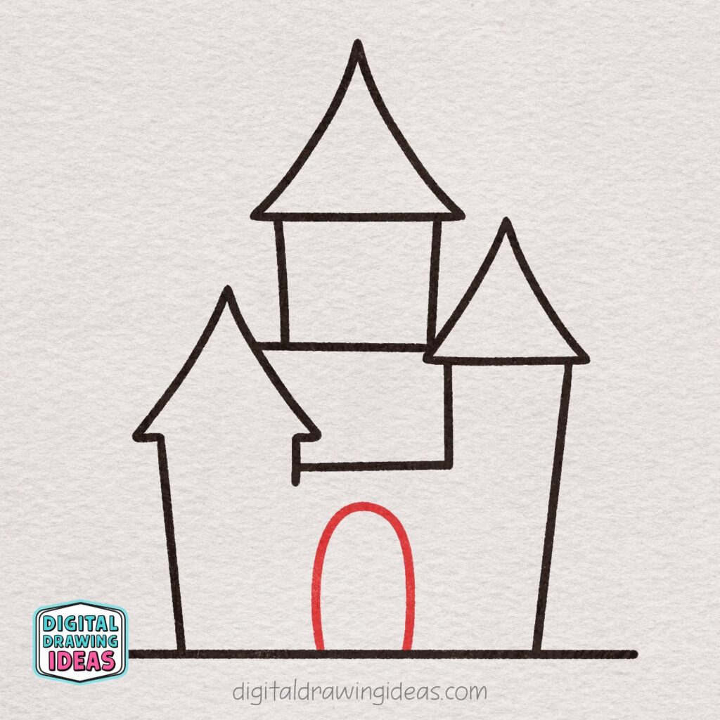 how to draw a haunted house - easy haunted house drawing tutorial