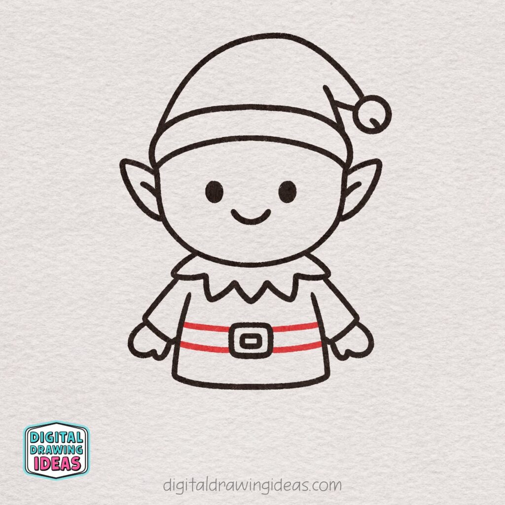 how to draw an elf - cute elf drawing tutorial