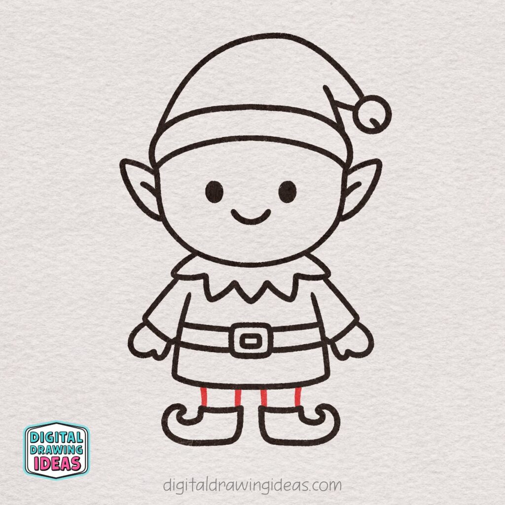 how to draw an elf - cute elf drawing tutorial