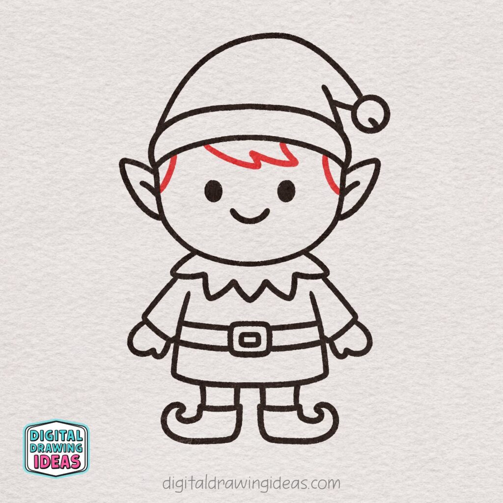 how to draw an elf - cute elf drawing tutorial
