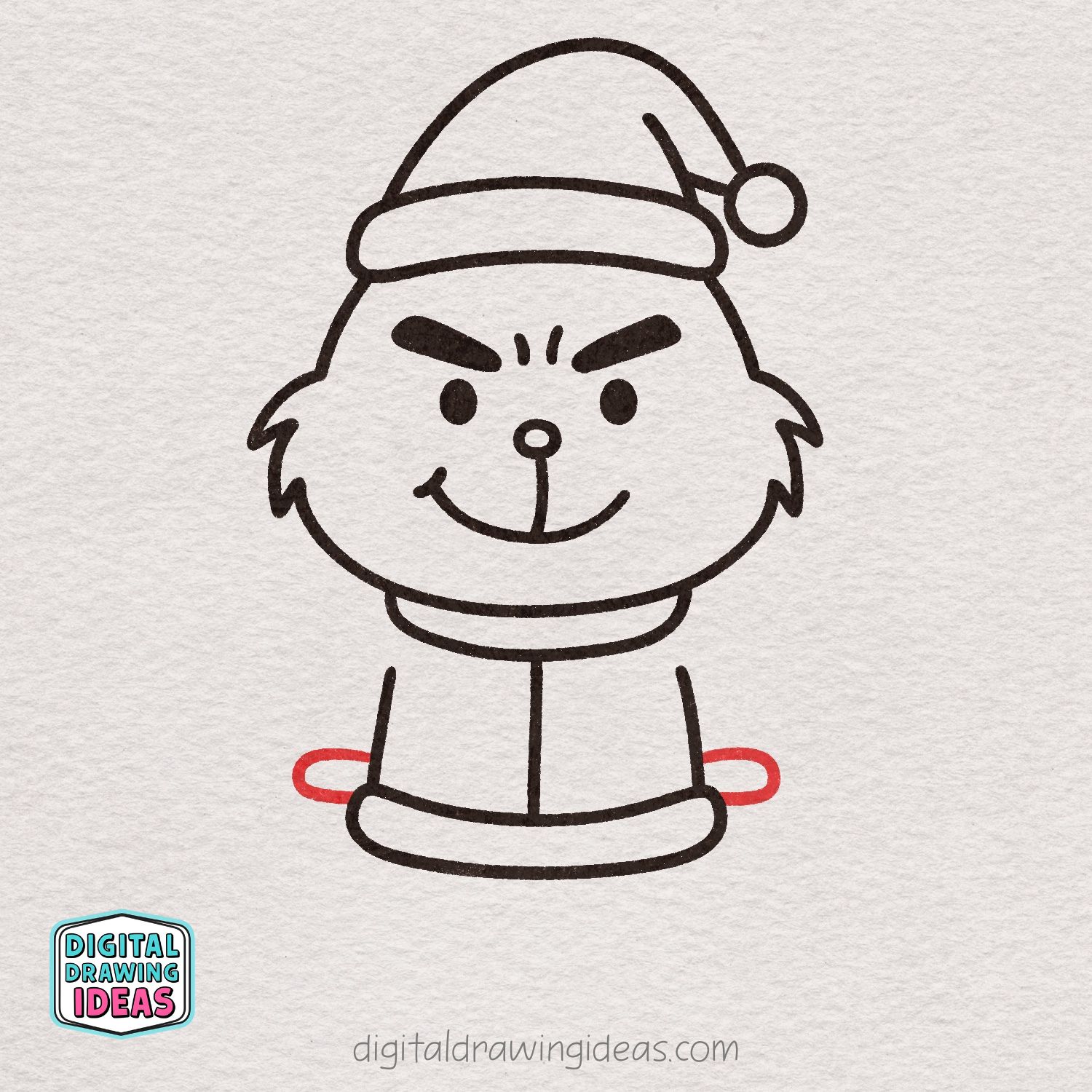 How to Draw The Grinch - Digital Drawing Ideas