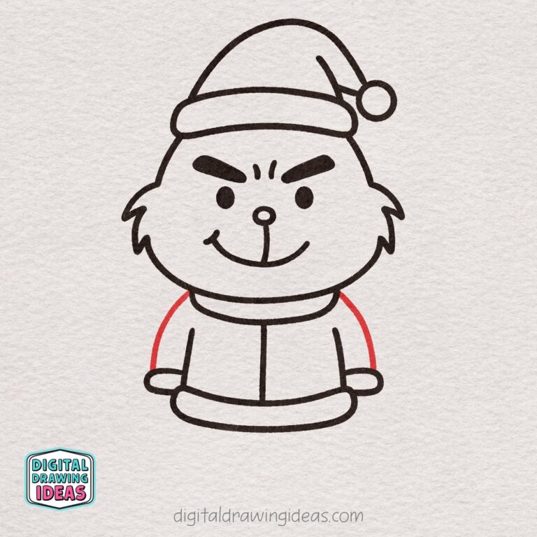 How to Draw The Grinch - Digital Drawing Ideas