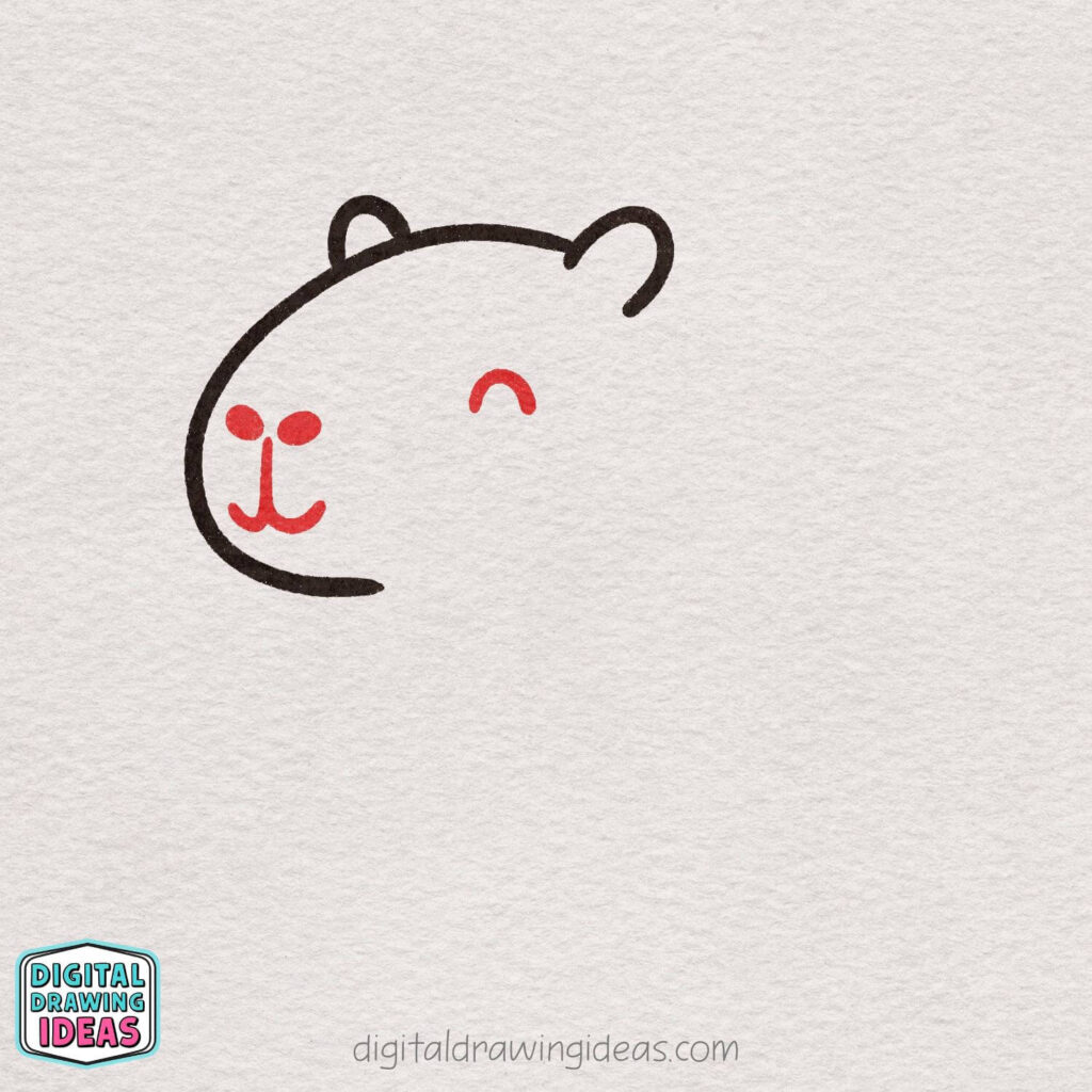 How to draw a capybara - cute capybara drawing tutorial
