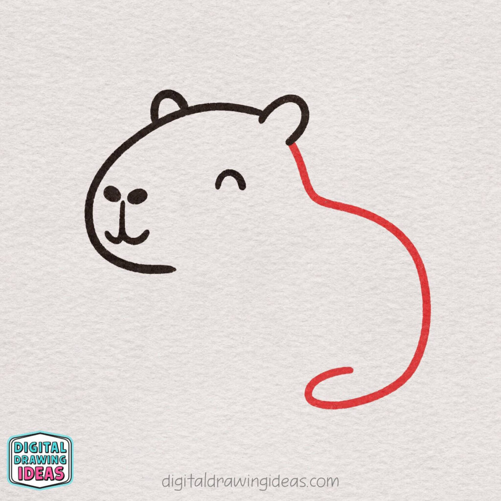 How to draw a capybara - cute capybara drawing tutorial