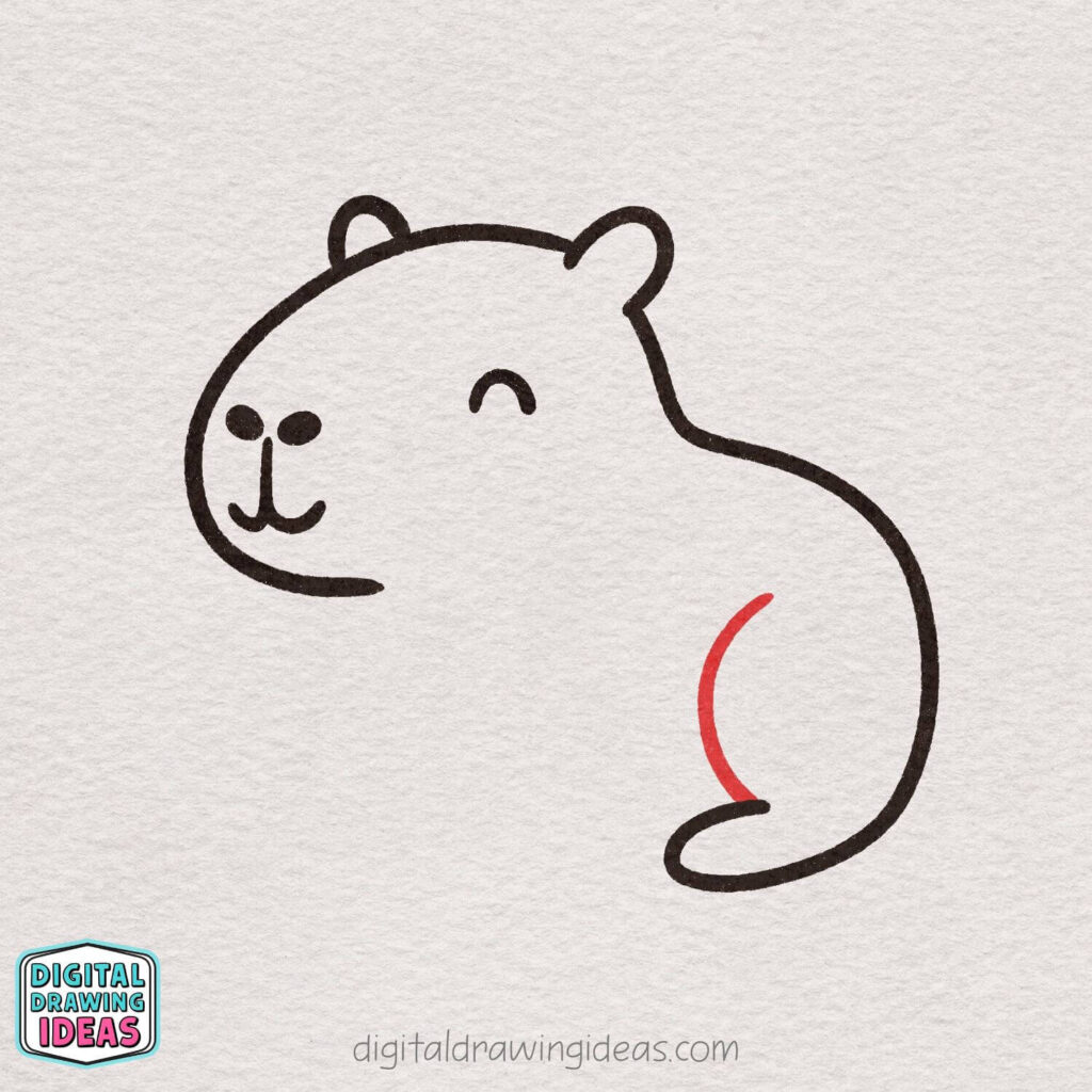 How to draw a capybara - cute capybara drawing tutorial