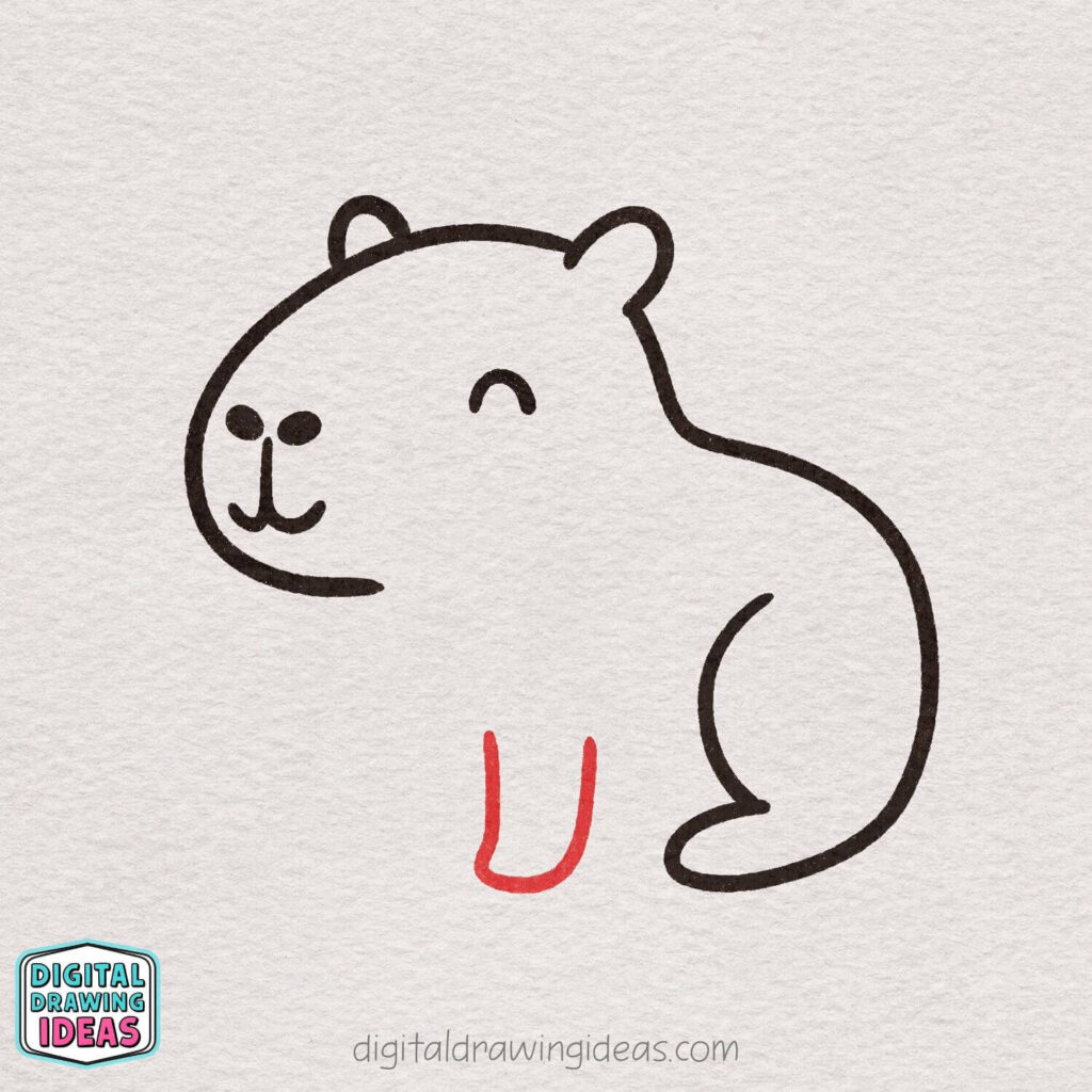 How to draw a capybara - cute capybara drawing tutorial