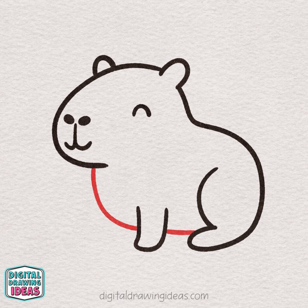 How to draw a capybara - cute capybara drawing tutorial