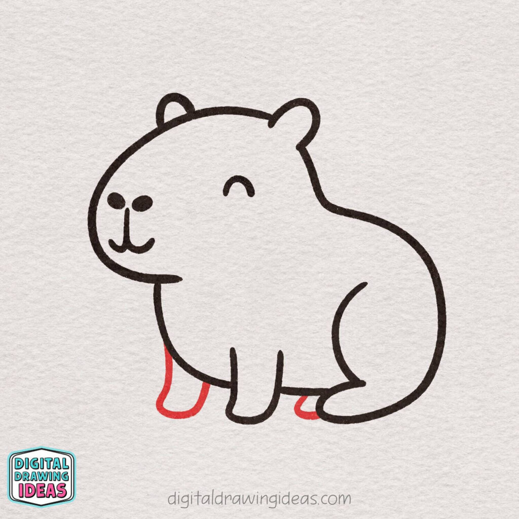 How to draw a capybara - cute capybara drawing tutorial