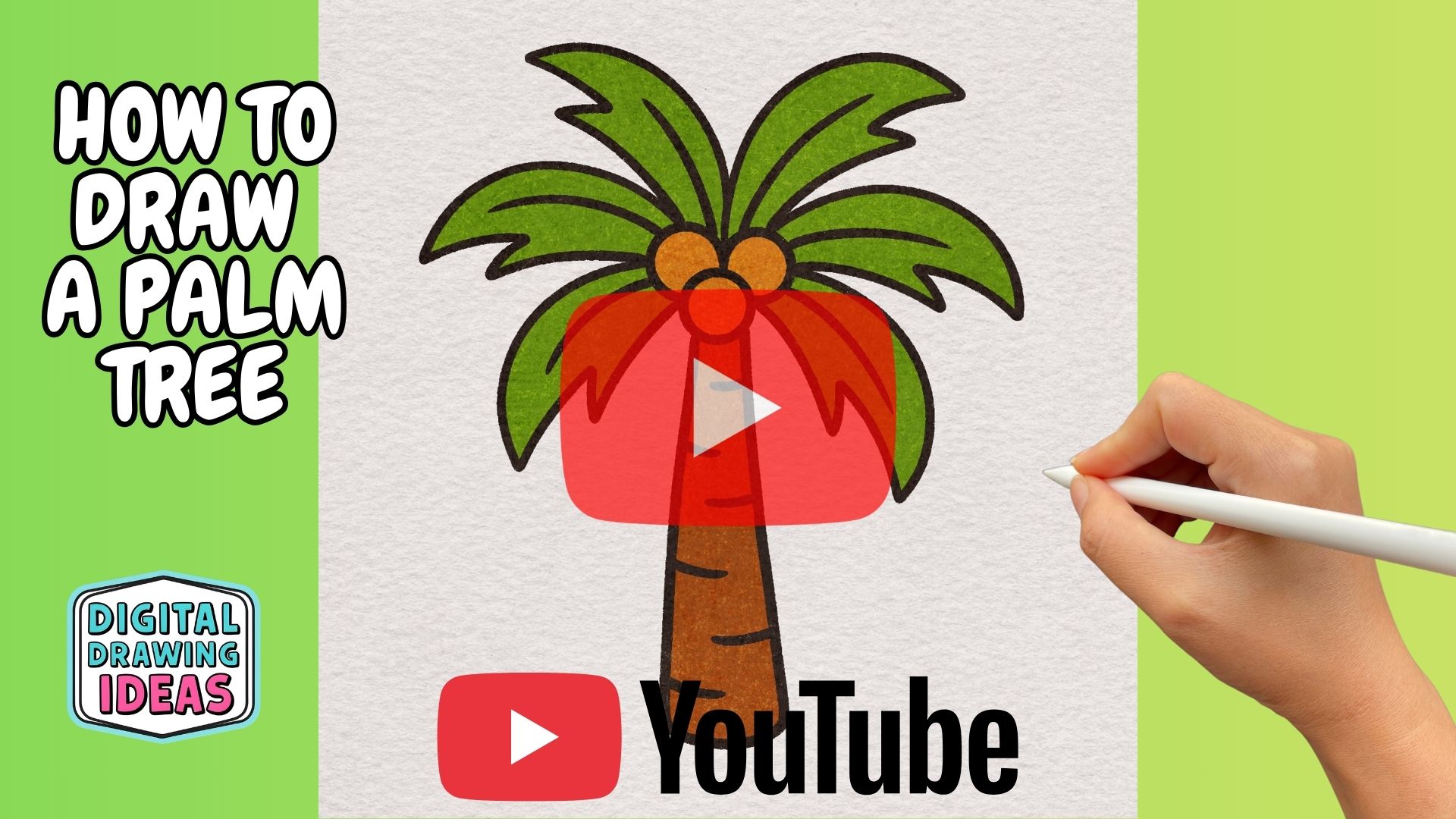 How to Draw a Palm Tree - Digital Drawing Ideas