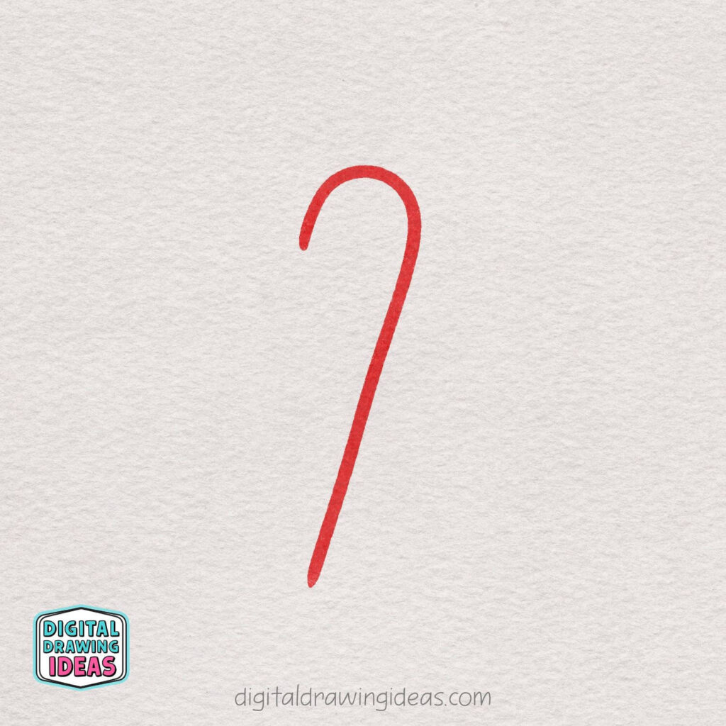 how to draw a candy cane - candy cane drawing tutorial
