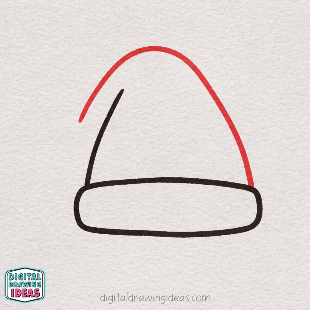 how to draw a christmas hat - easy christmas hat drawing tutorial