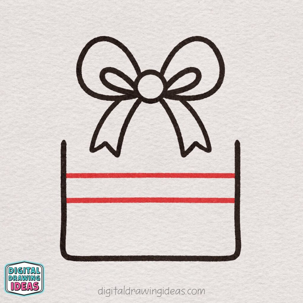 how to draw a christmas present - christmas present drawing tutorial