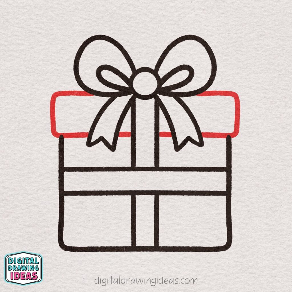 how to draw a christmas present - christmas present drawing tutorial