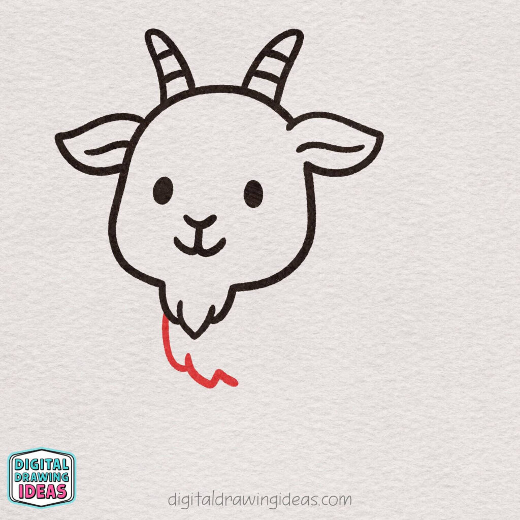 how to draw a goat - cute goat drawing tutorial