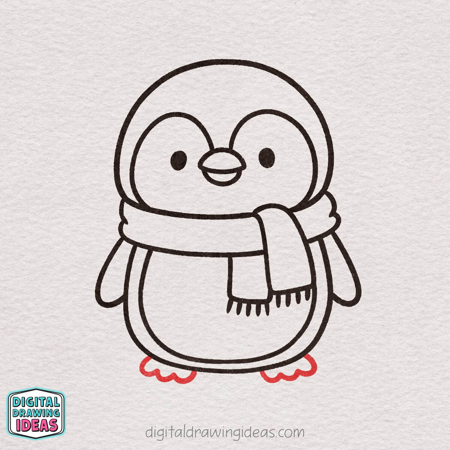 How to Draw a Penguin - Digital Drawing Ideas