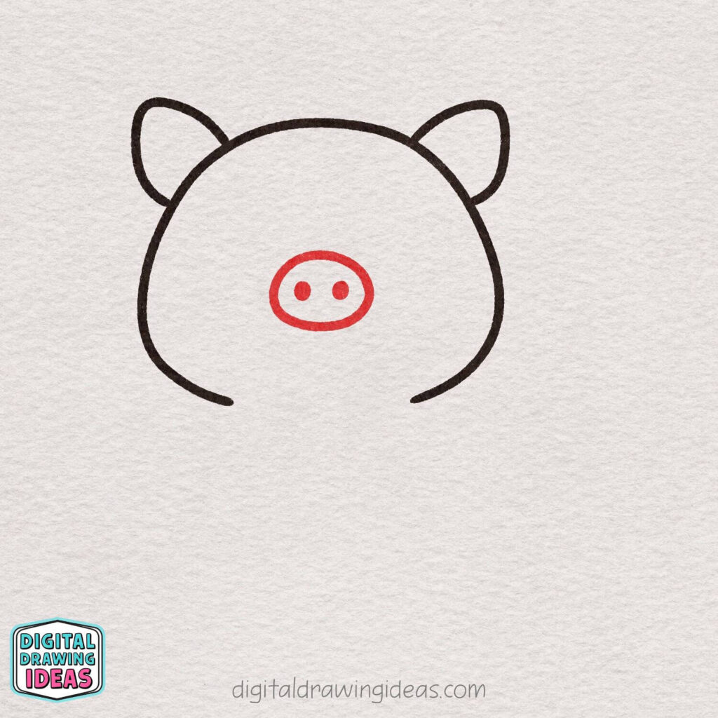 how to draw a pig - cute pig drawing tutorial
