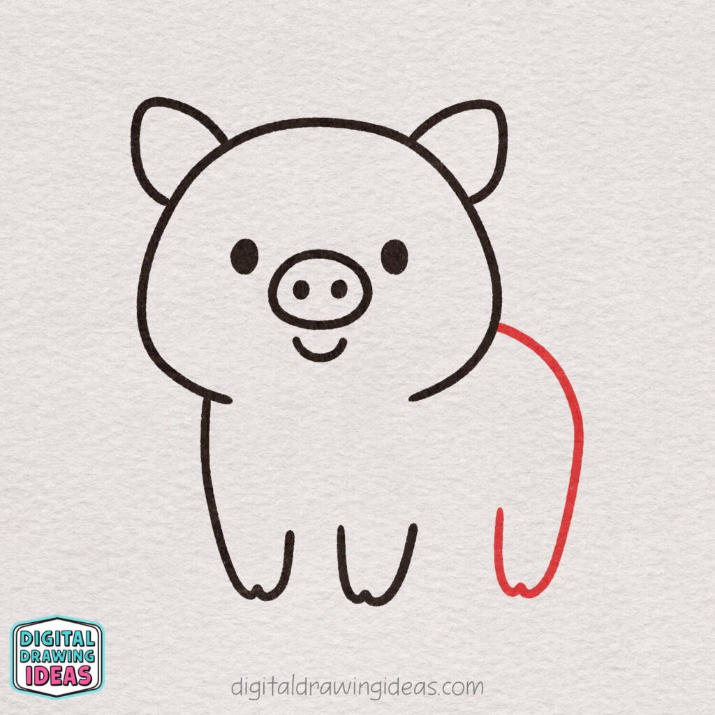 how to draw a pig - cute pig drawing tutorial